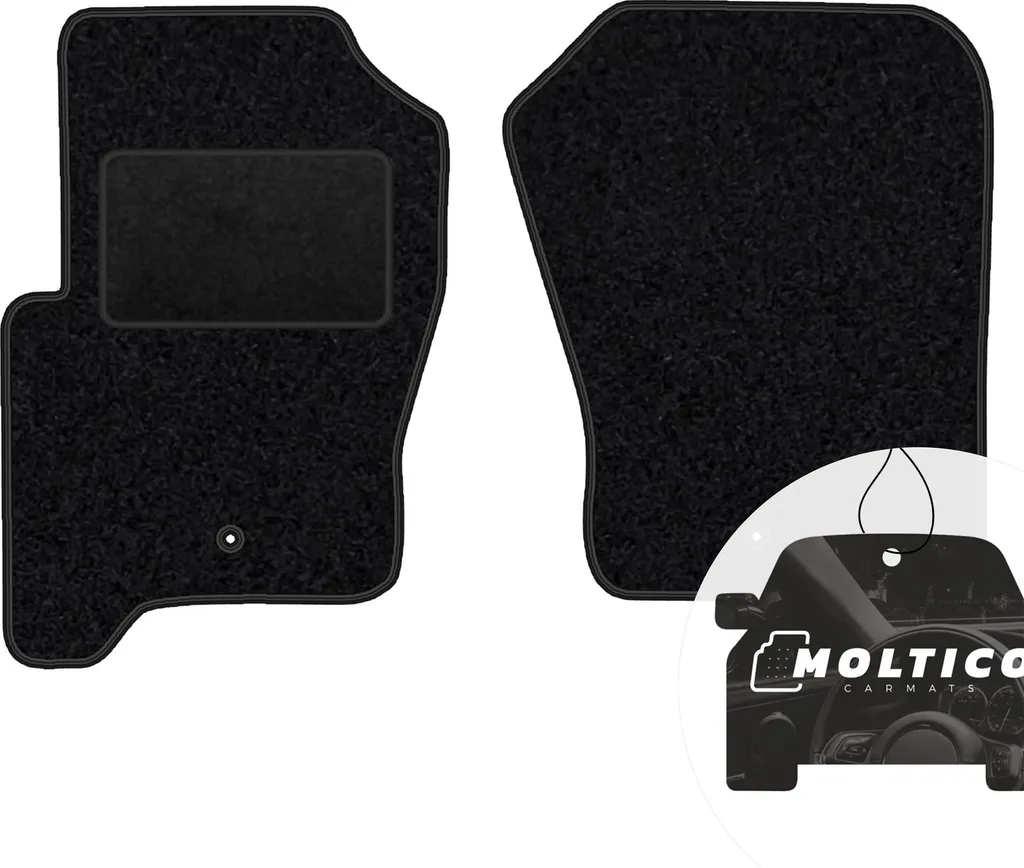 moto-MOLTICO Tappetini anteriori per auto Velours Tappetini per auto neri Set di tappetini per auto 2 pezzi adatto per Land Rover Discovery III 2004-2009