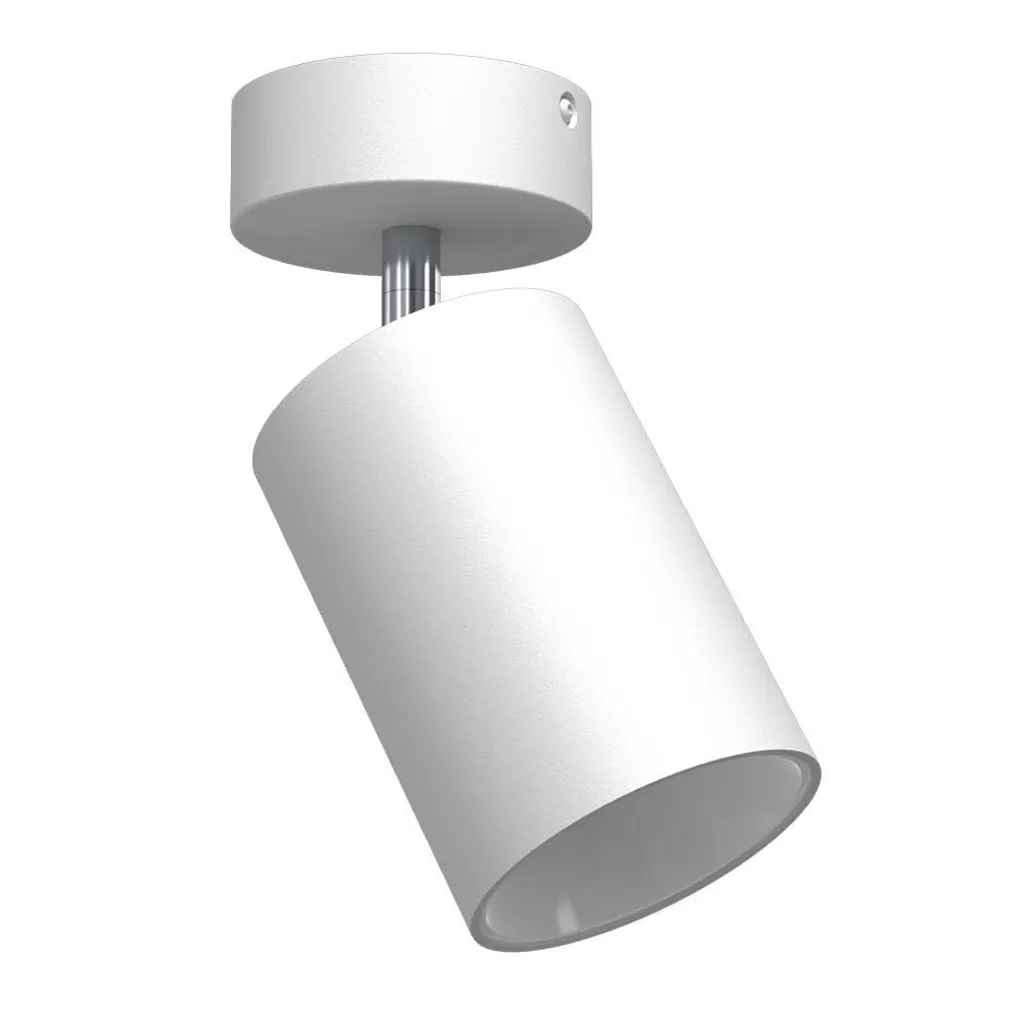 Plafonnier cylindrique orientable blanc POINT 2289 pour ampoule GU10