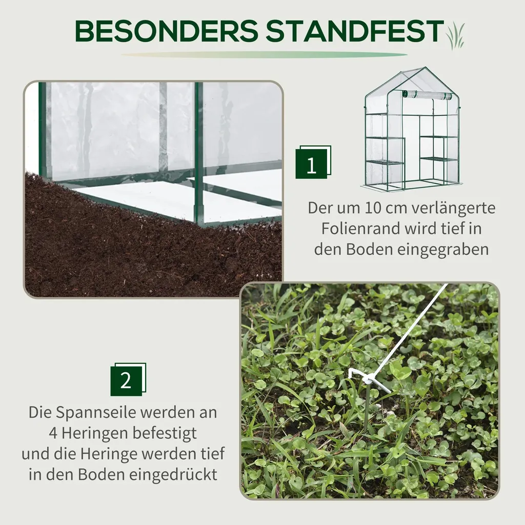 Serre de jardin blanche anti-pluie 6 étagères : la solution gain de place - 5