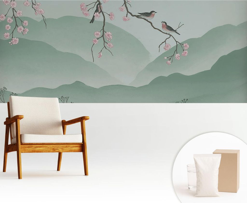 Fototapete - 250x104 cm - Tapete - Wandtapete - Wandbilder - Dekofolie - Tapete Folie - Wand - Dekoration - Wohnzimmer - Japanische Serenade