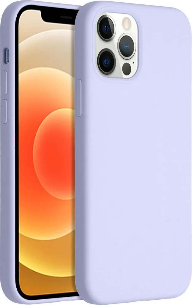 Accezz iPhone 12 Custodia Silicone Liquido Viola - Antiurto e Slim