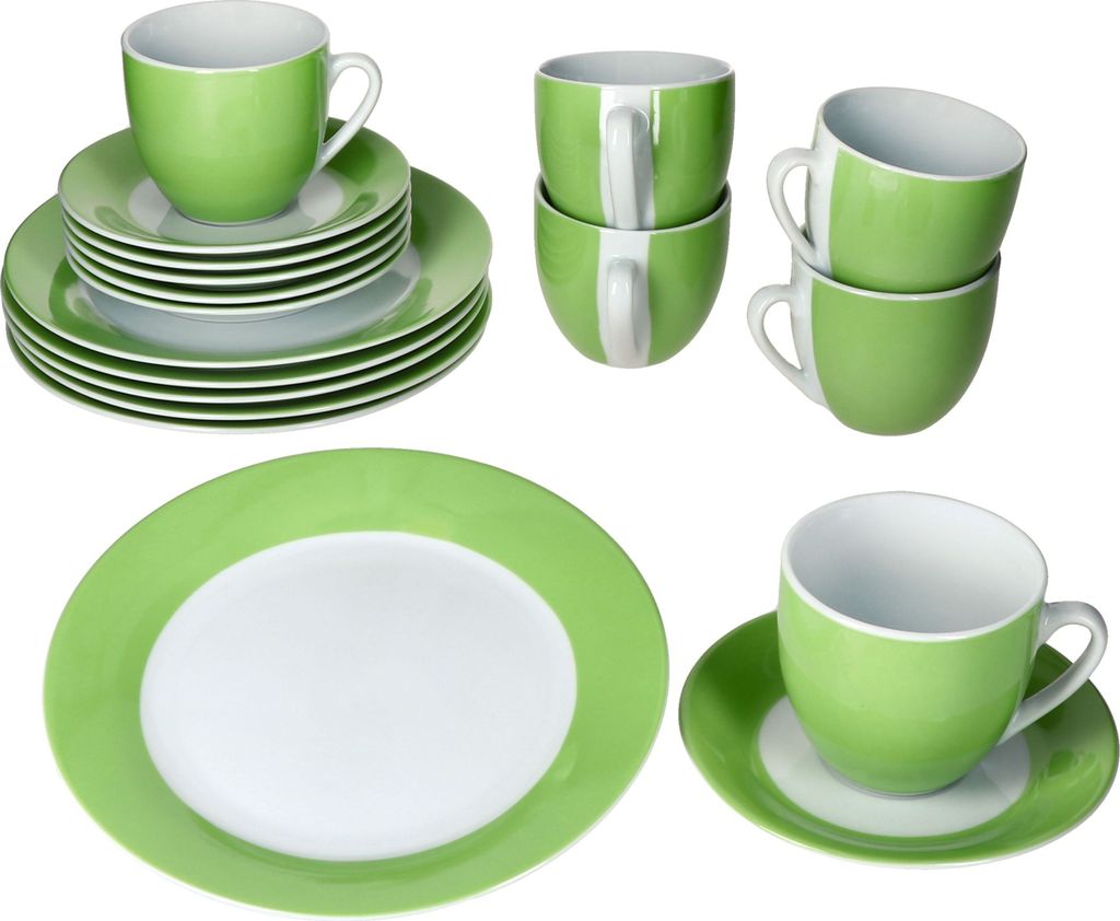 KAHLA Elixyr Kaffeeservice 18-teilig - Eckiges Porzellan Set Für 6 Personen