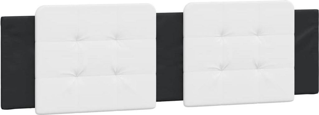 vidaXL Kopfteil-Kissen "Zadar" Weiß und Schwarz 180 cm Kunstleder
