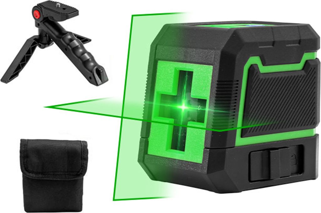 Kreuzlinienlaser 2 Linien Laser Level Grüne Laser Kreuzlinie, vertikale Linie, horizontale Linie, Selbstnivellierung, IP54 Wasserdicht Lasermessge...