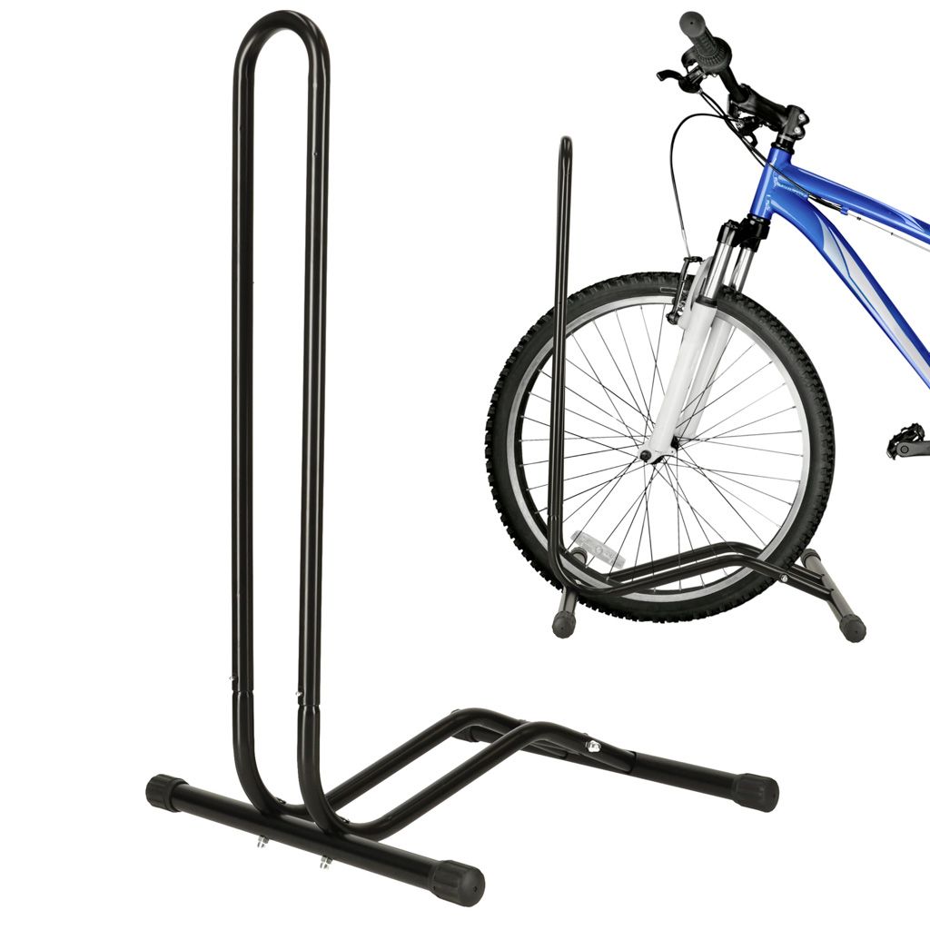 Einzelner Fahrradständer aus Metall, schwarz Produktbild 