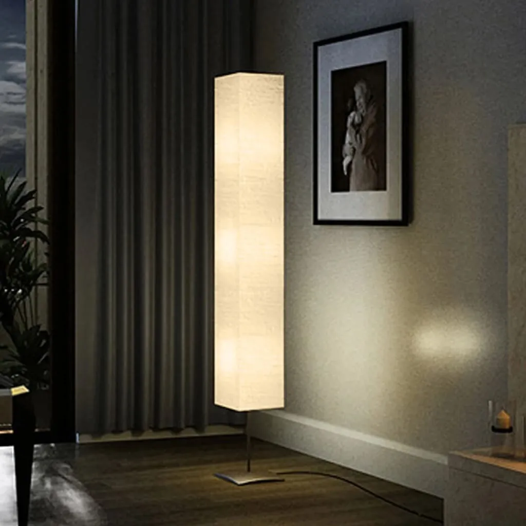 Lampe sur pied pour coin lecture 170 cm beige et acier - Confort visuel