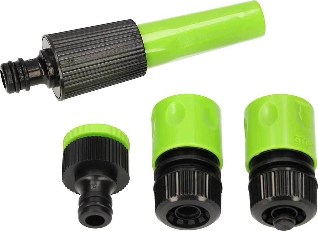 KOTARBAU Spritz-Satz 4-TLG. für 1/2'' Gartenschlauch Gerade Spritzdüse Komplettset
