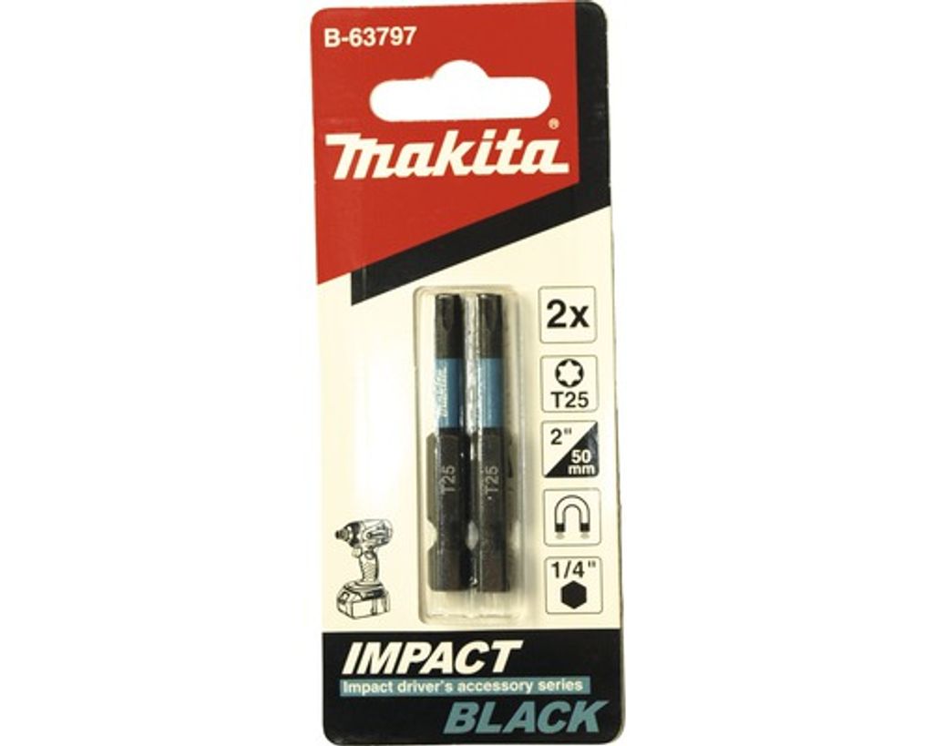 Makita Bit T25 Impact Black, T25, 2 Stk., 50 mm