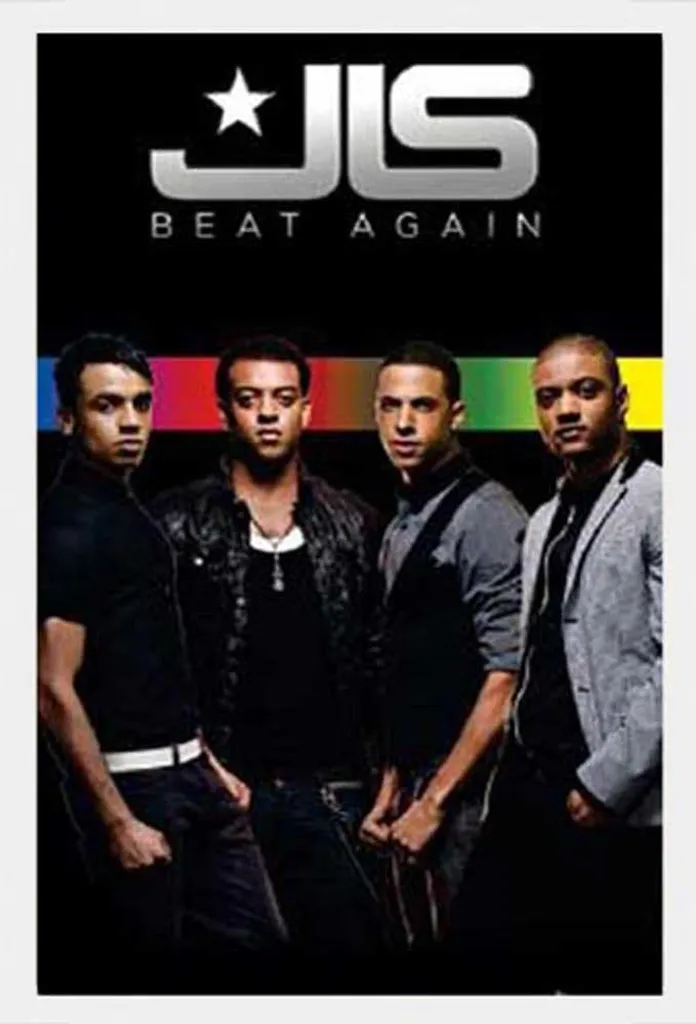 Poster encadré JLS Beat Again sous cadre blanc Shinsuke 61x91,5 cm