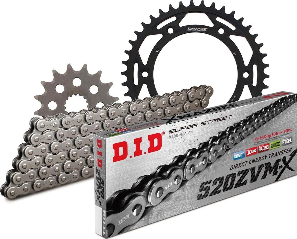 DID Kit Stahl Kompatibel mit KTM Duke 94-96/Adventure 640 LC4 05-0... 16-42-118 DID520ZVM-X Niet