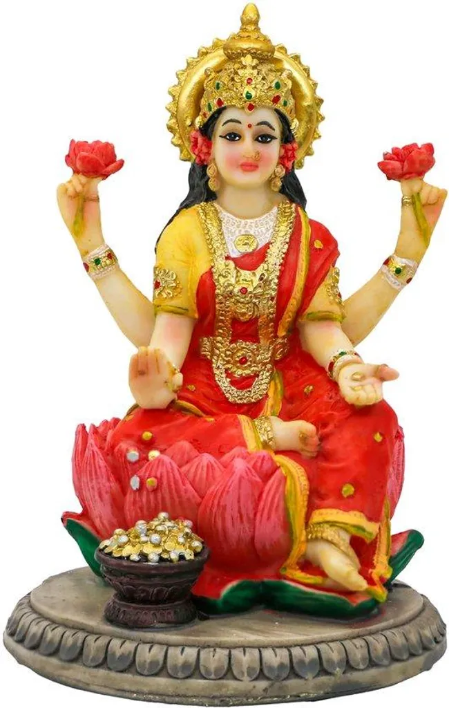 Décoration Lakshmi 13 cm pour autel de prière domestique et méditation