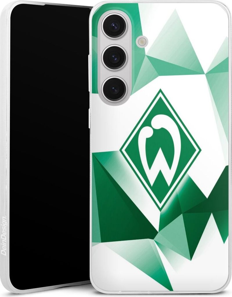 DeinDesign Slim Hülle für Samsung Galaxy S25+ Silikon Case Ultra Dünn Handyhülle Offizielles Lizenzprodukt SV Werder Bremen Tarnmuster