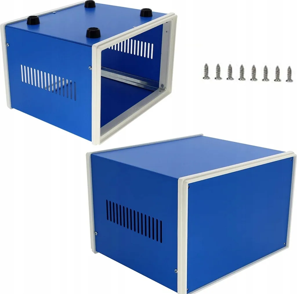 Rosfix Enclosure Metallica Blu - 120x320x268mm per PCB e Controllo