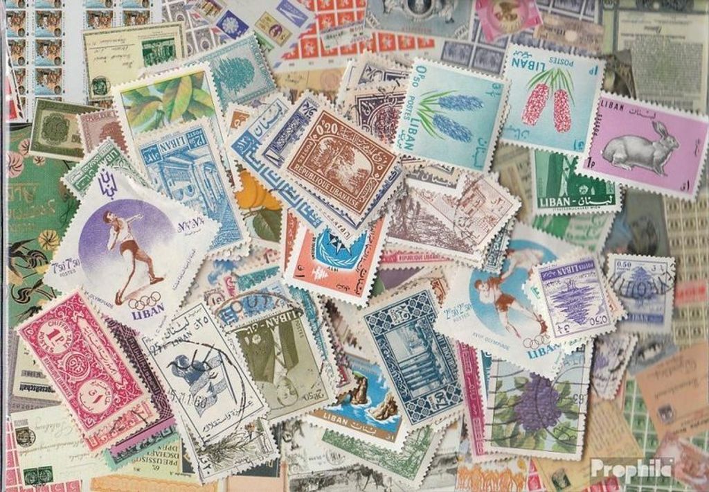 Briefmarken Libanon 300 verschiedene Marken