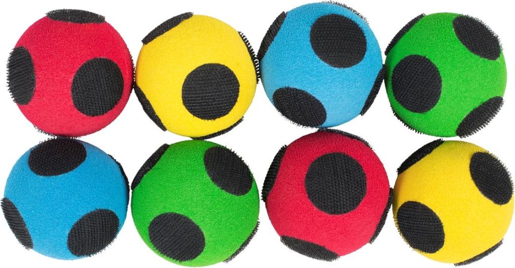 Spordas Softbälle Set - 8 Stück Klettverschluss Spielbälle Produktbild 