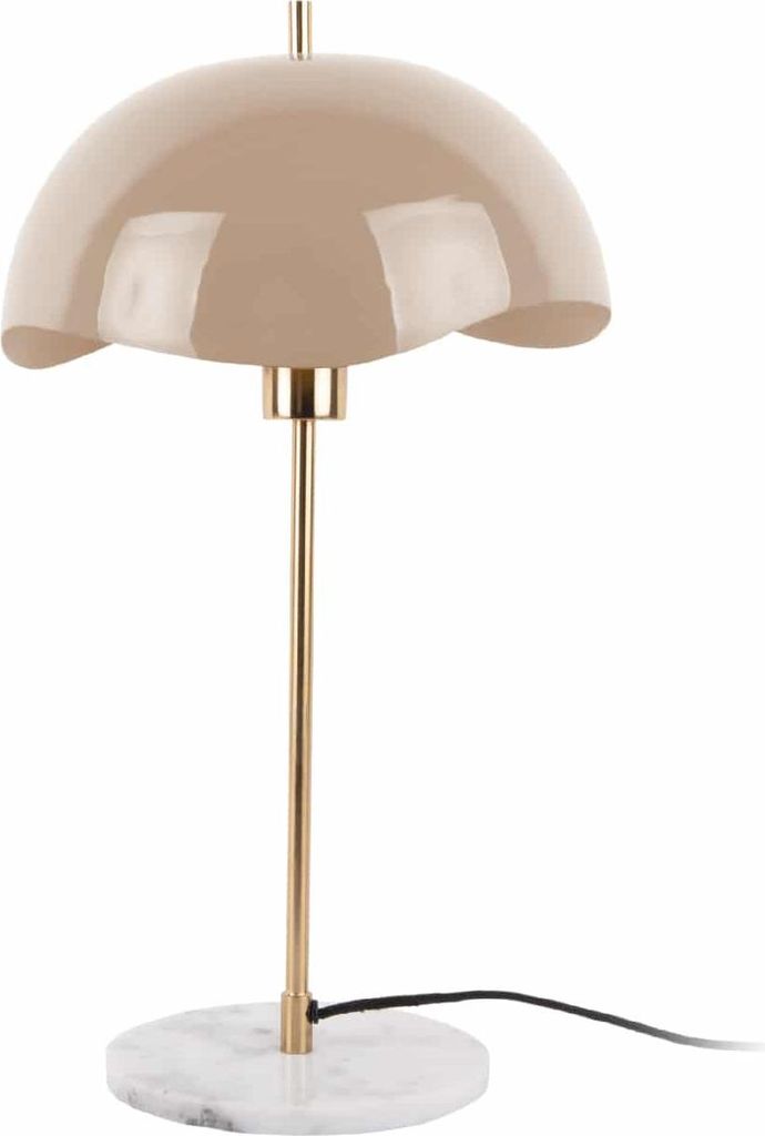 Leitmotiv - Tischleuchte Waved Dome - Braun - 30x30x56cm Tischlampe - Nachttischlampe, Wohnzimmer, Schlafzimmer