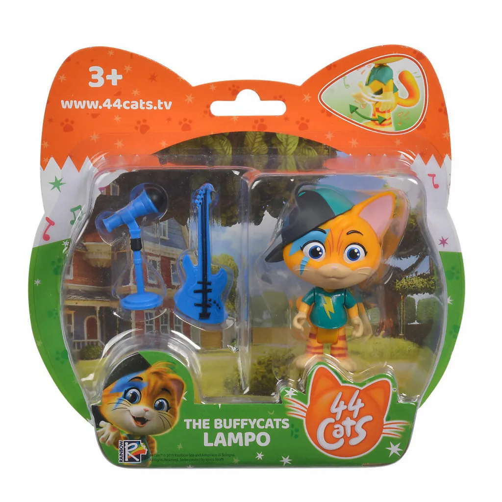 Figurine articulée Lampo 44 Cats Smoby avec accessoire instrument musique