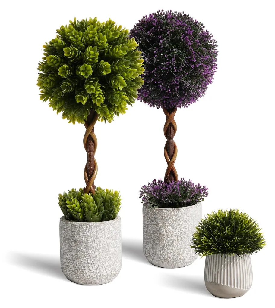 Plantes Grasses Artificielles en Pot Industriel pour Bureau et Maison