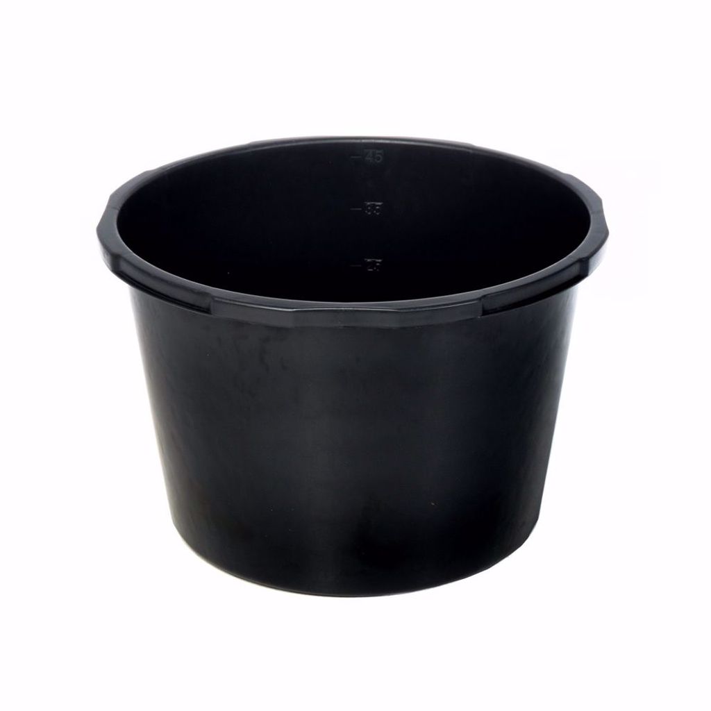 eckig Mörtelkübel Mörtelwanne in schwarz aus hochwertigem Kunststoff 60l 