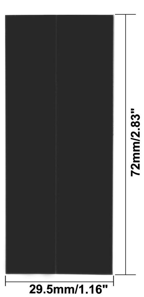 20 Stš¹ck 72mm L?nge PVC Schrumpfschlauch 29.5mm Flachbreite, Batterie Ummantelung Schrumpfschl?uche Schwarz, Isolierschlauch Wasserdicht Schutzs...