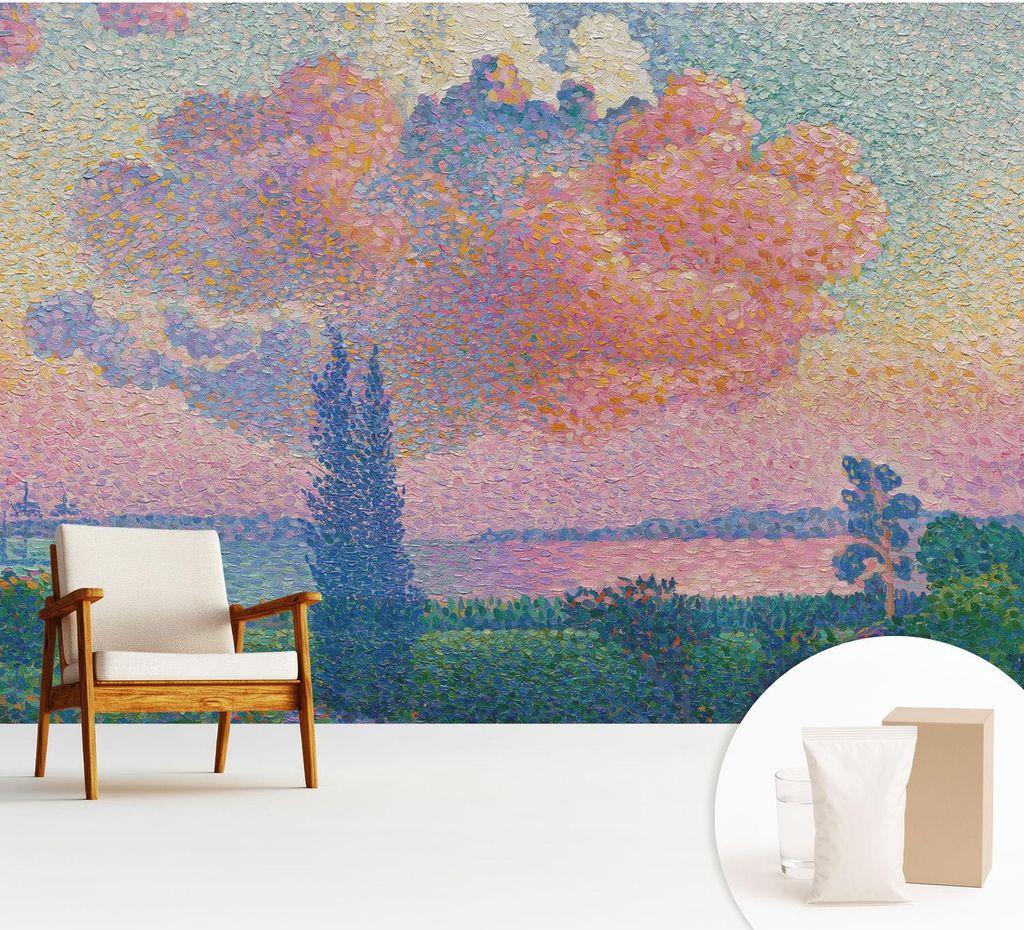 Fototapete - 312x219 cm - Tapete - Wandtapete - Wandbilder - Dekofolie - Tapete Folie - Wand - Dekoration - Wohnzimmer - Farbenfrohe Landschaft