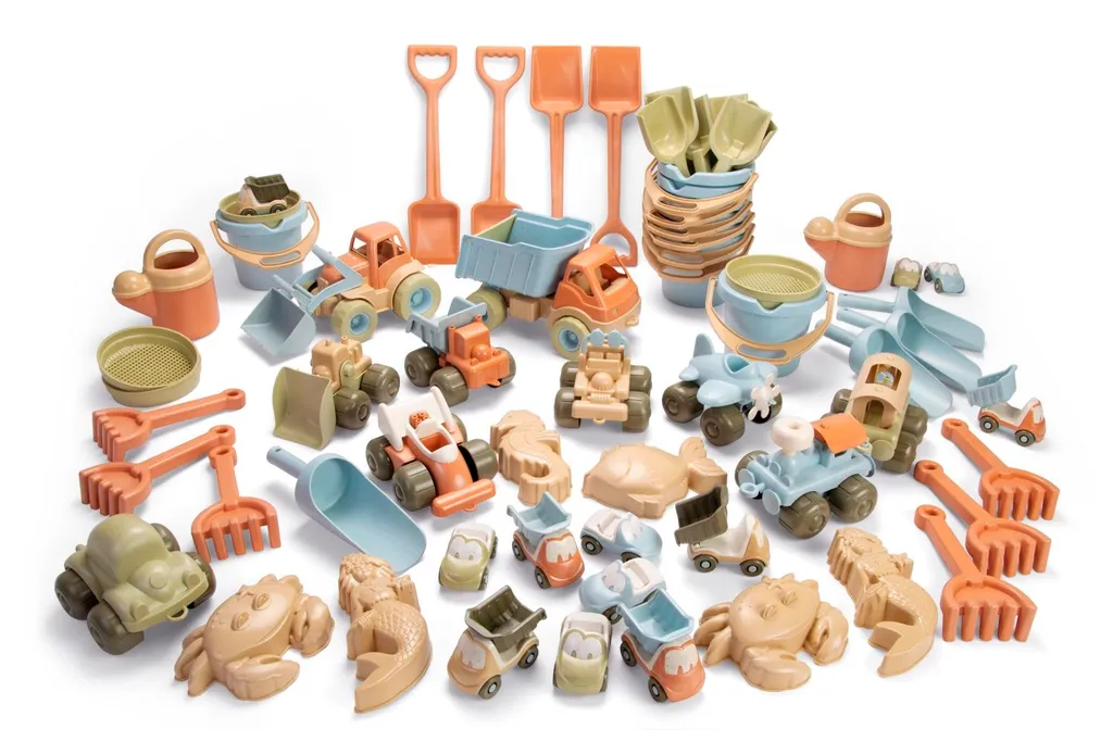 Jouet de plage et bac à sable pack 61 pièces avec camions de travaux