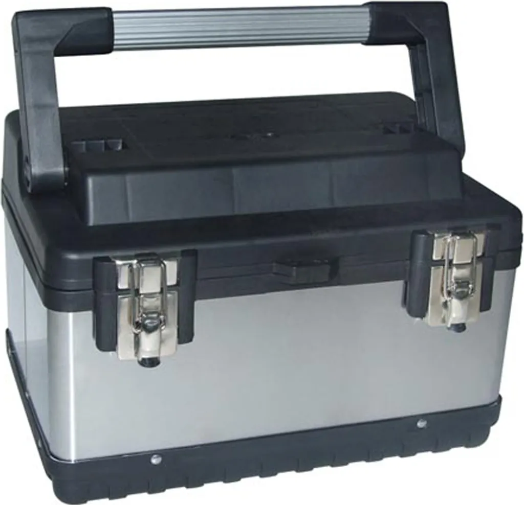 Boîte à outils en acier inoxydable robuste 380 x 270 x 225 mm - Modèle PRO