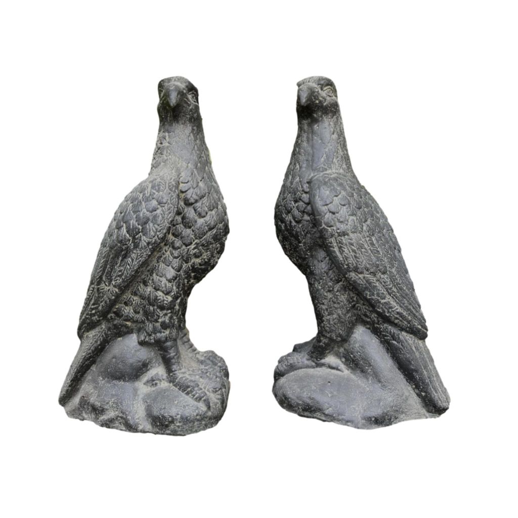 Schönes Adler Set perfekt für den Garten zur Dekoration, aus Steinguss Neu Frostfest Witterungsbeständig, Tierfigur zur Gartengestaltung KA-BR-E...