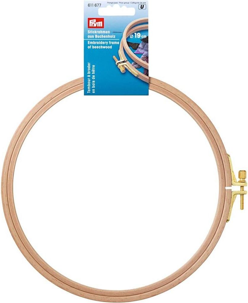 Prym Stickrahmen Buchenholz mit Schraube 8 mm x 19 cm Produktbild 