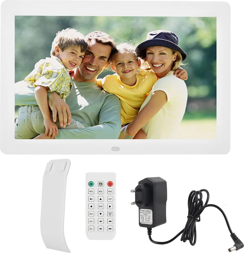 Offerta Cornice Digitale 12 Pollici HD 1280x800 Bianca + Telecomando
