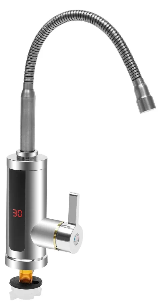 Robinet de cuisine électrique chauffe-eau instantané 3000W inox Argent