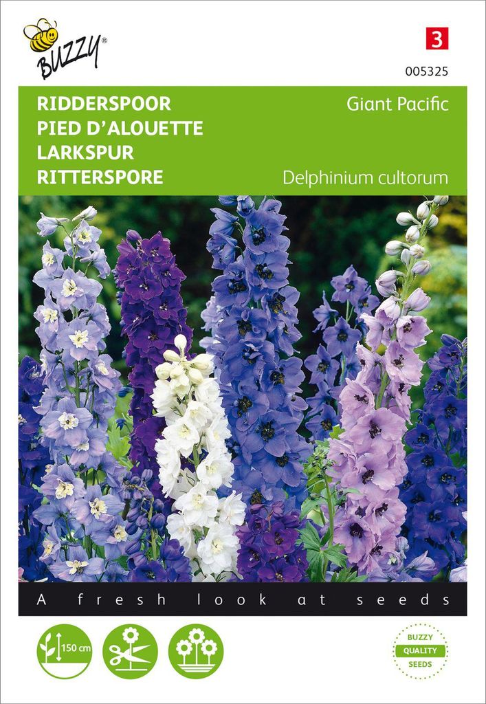 Rittersporn Giant Pacific Mischung | Ritterspornsamen von Buzzy Seeds