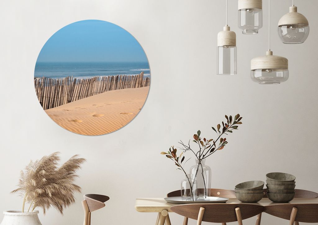 MuchoWow - Mauerkreis - Wandbilder - Runde Bild - Bild aus Aluminium - Schlafzimmer - Wohnzimmerdekoration - Wand Dekoration