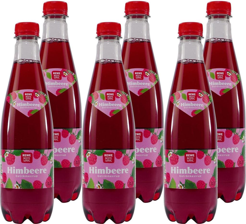 Beste Wahl Himbeer Getränkesirup (6 x 0,5L)