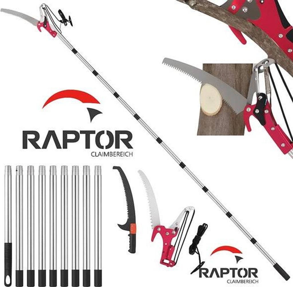 2-in-1 Ausziehbarer Baumschneider mit Säge & Schere – 4,26 m Edelstahl-Teleskopstange – Profi-Baumtrimmer für Äste bis 3 cm – Multifunktio...