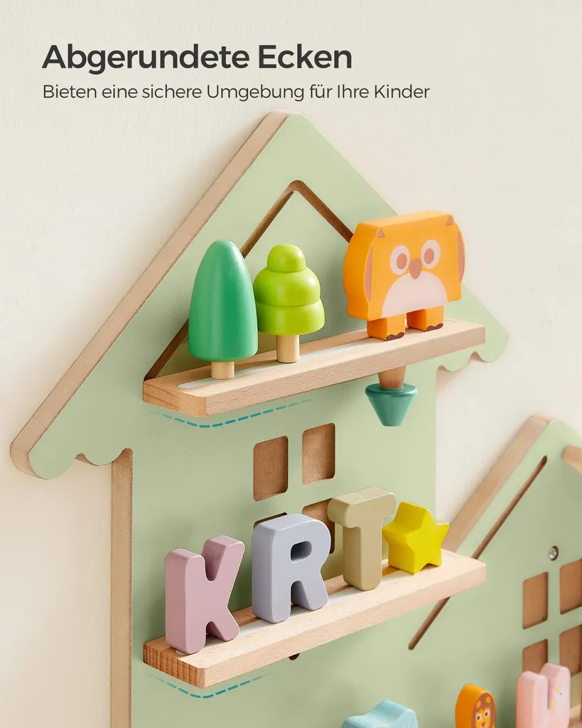 Rangement Toniebox pour chambre enfant - Étagère murale vert laurier