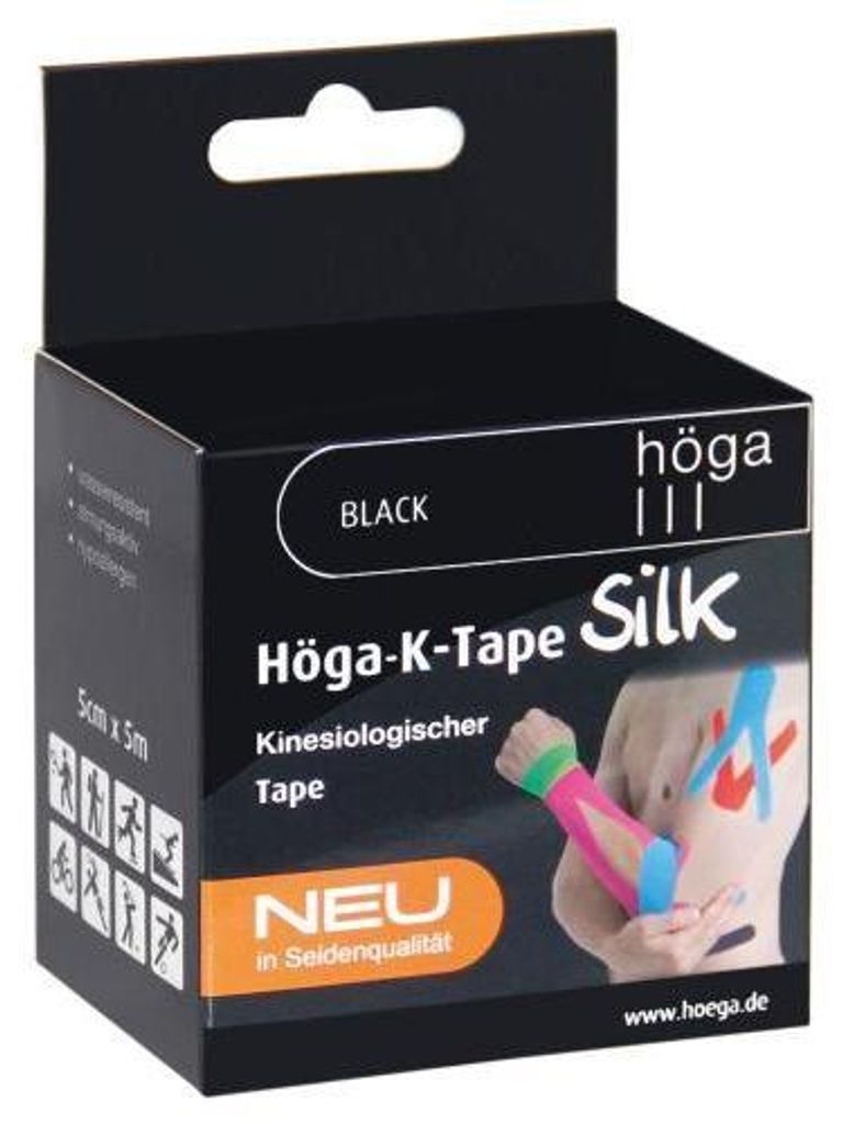 Höga-K-Tape Silk 5 cmx5 m l.fr.black kinesiol.Tape 1 St