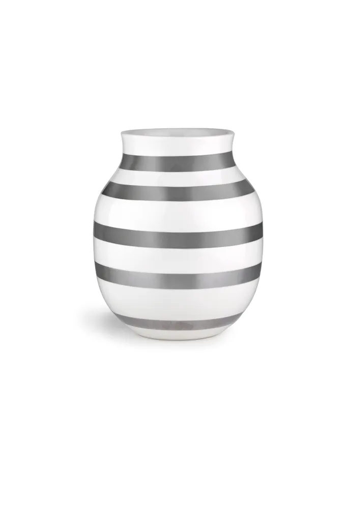 Vase Kähler Omaggio H20 cm Argent 15212 - Décoration Design Scandinave