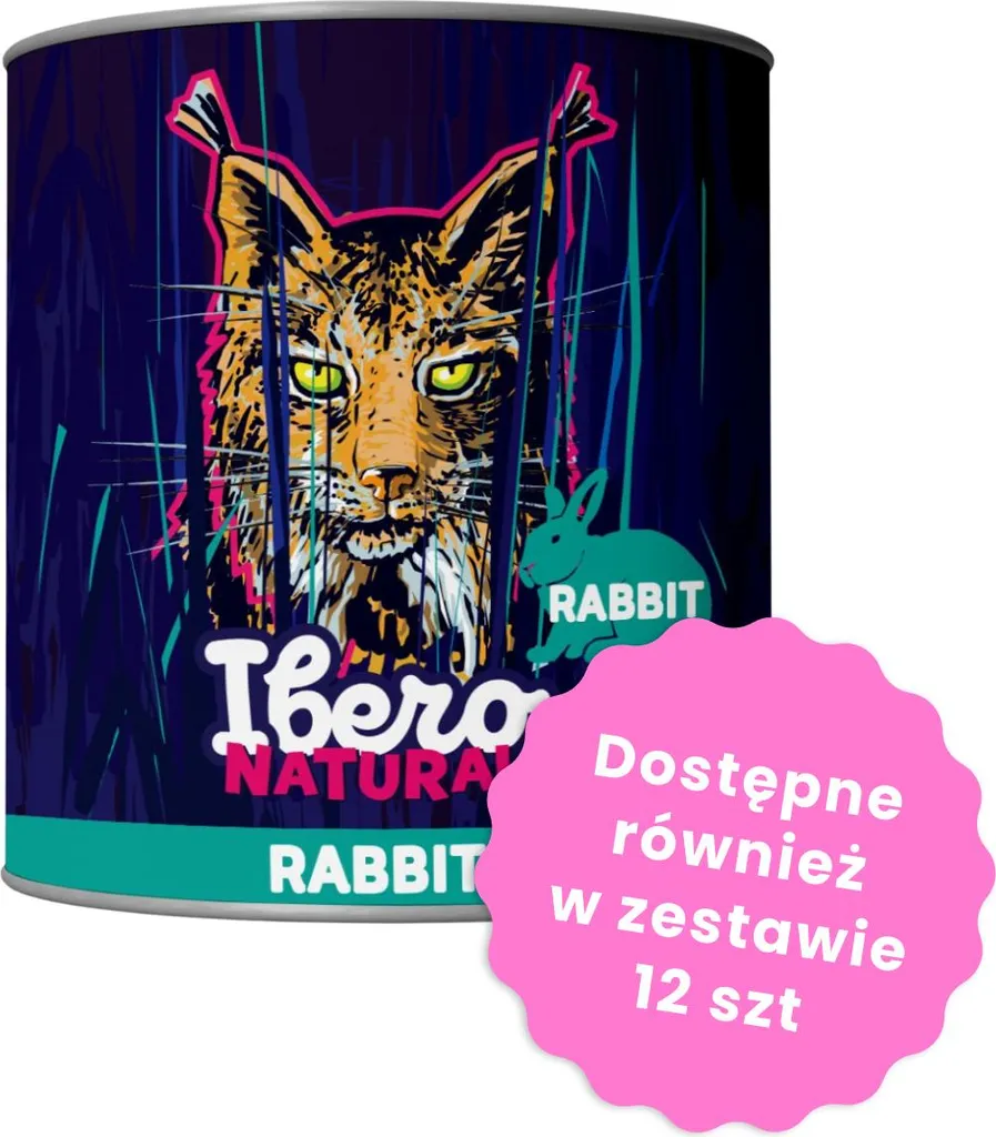 Ibero Natural Cat Coniglio 200g - Cibo Umido Naturale per Gatti Esigenti