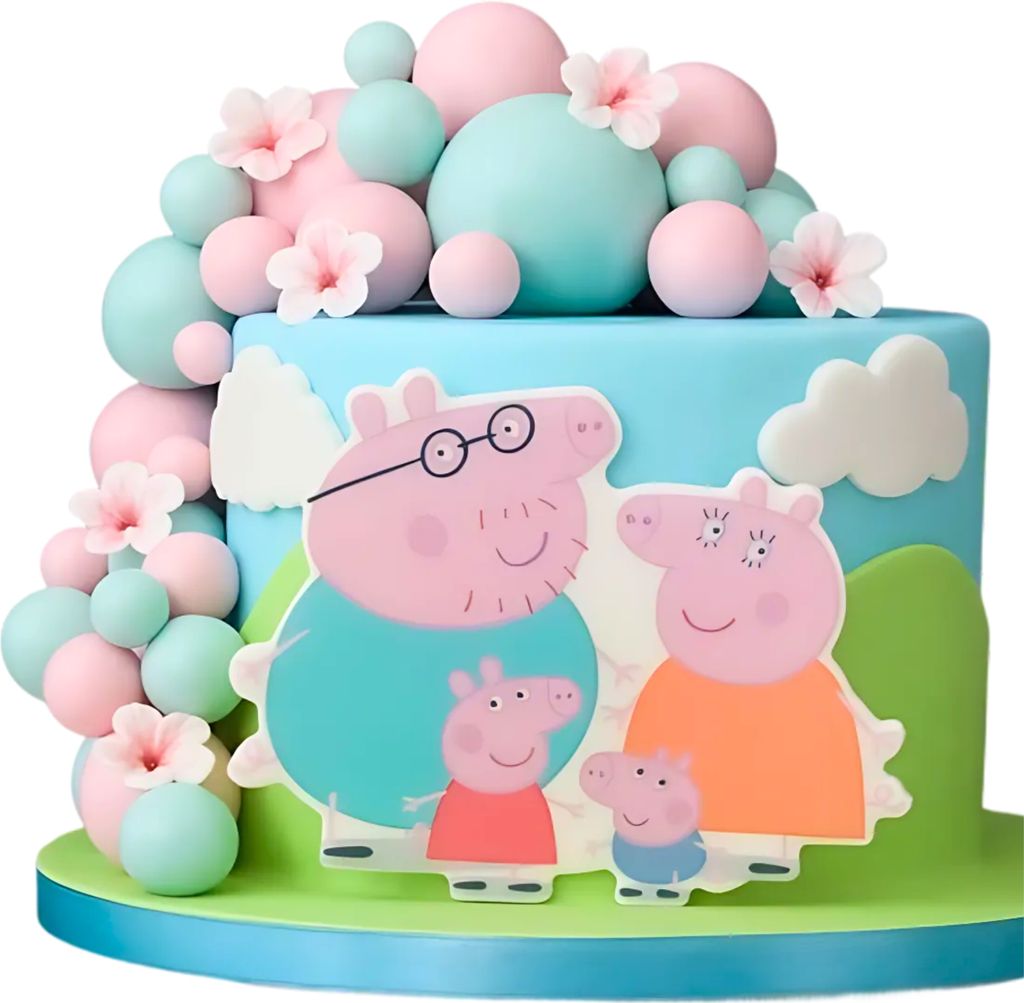 Sweetfanaberia| Zestaw do dekoracji tortów - PEPPA XXL - Zdjęcie produktu