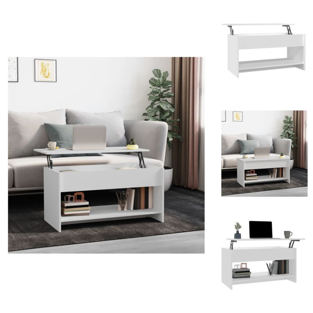 vidaXL Couchtisch Weiß 102x50x52,5 cm Holzwerkstoff - Couchtische