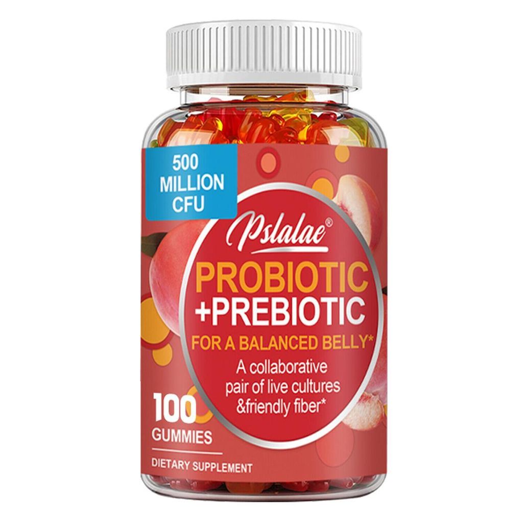 Probiotics + Prebiotics (100 Gummibärchen) Nahrungsergänzungsmittel, Blähungen, Verstopfung, Magen, Darm, Verdauung