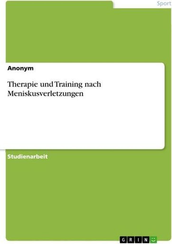 Therapie und Training nach Meniskusverletzungen