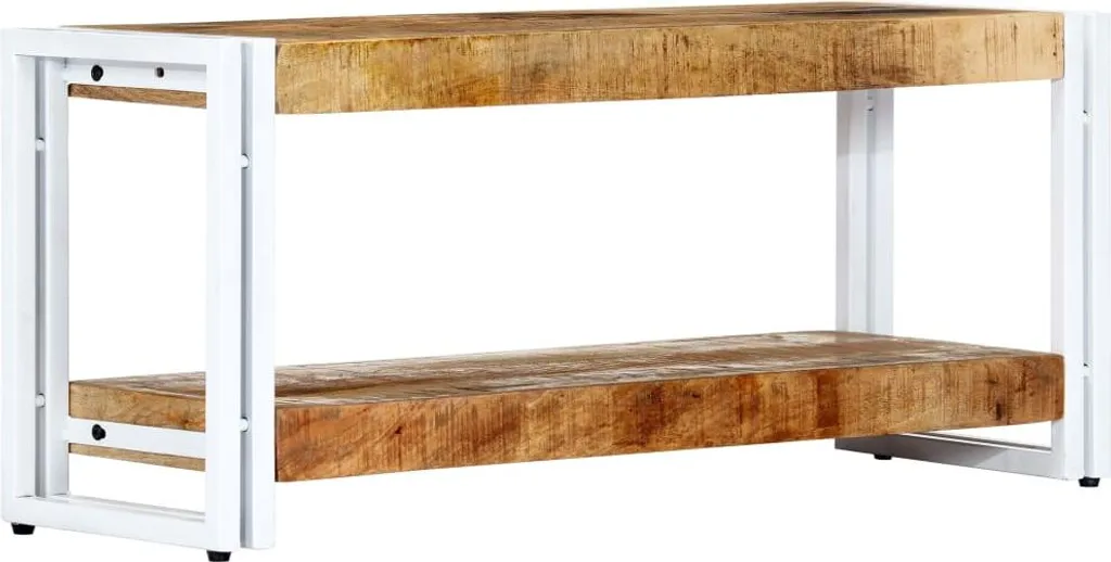 Meuble TV en manguier massif robuste et compact de 90cm - 11