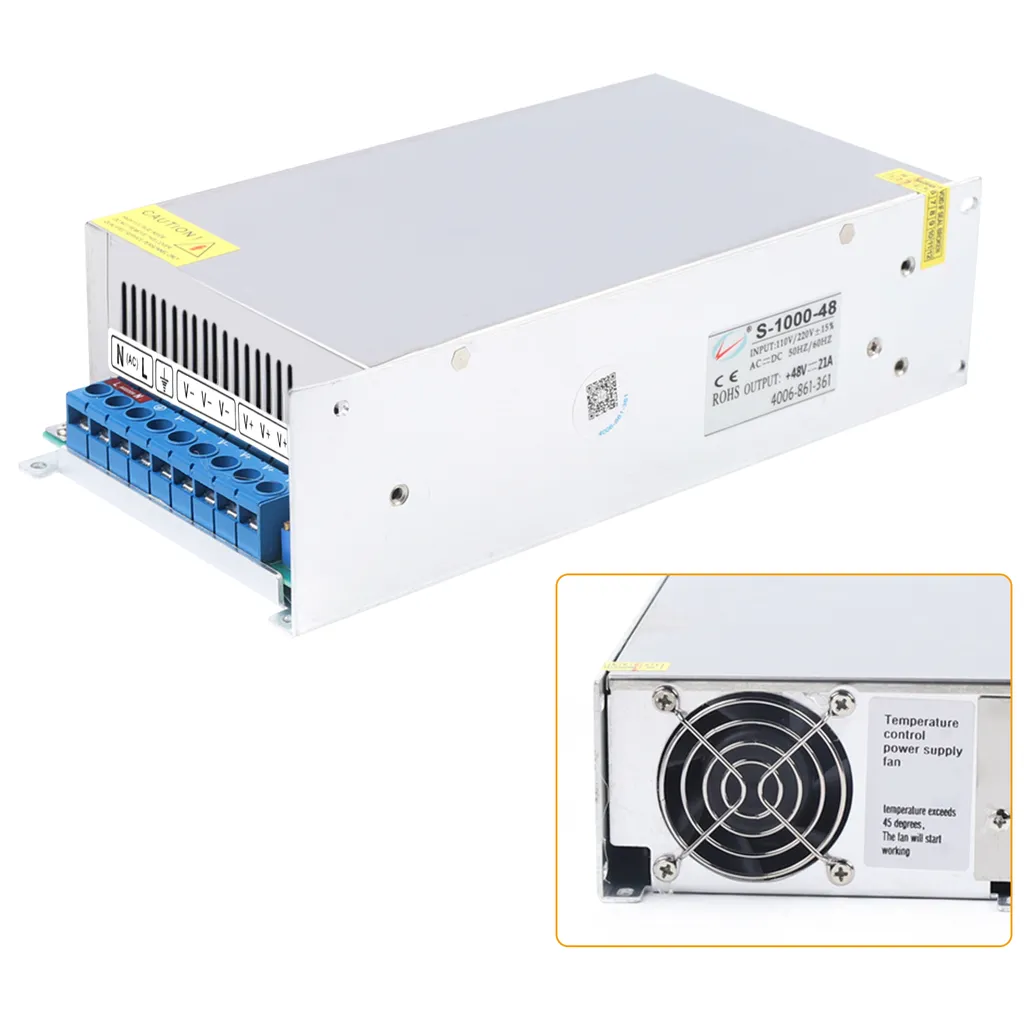 Driver LED 48V 1000W haute puissance alimentation DC ventilée
