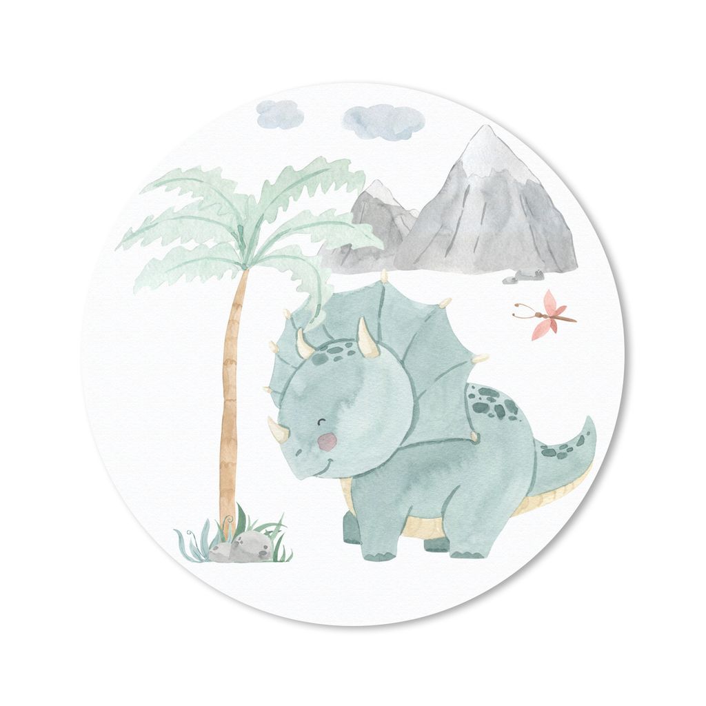 MuchoWow Mauspad Mousepad Kinderzimmer - Baum - Dinosaurier - Junge - Mädchen - Kinder 30x30 cm - Mousepads - Maus Mat - Pad - Mausunterlage - T...