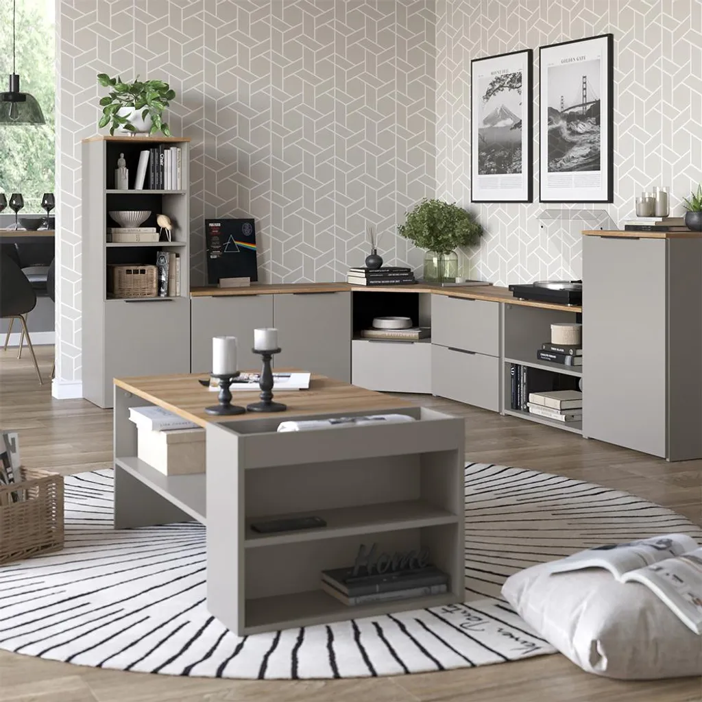 Meuble-paroi Vicco Wido Grège 3 parties - Ensemble TV Model 58550 - 6