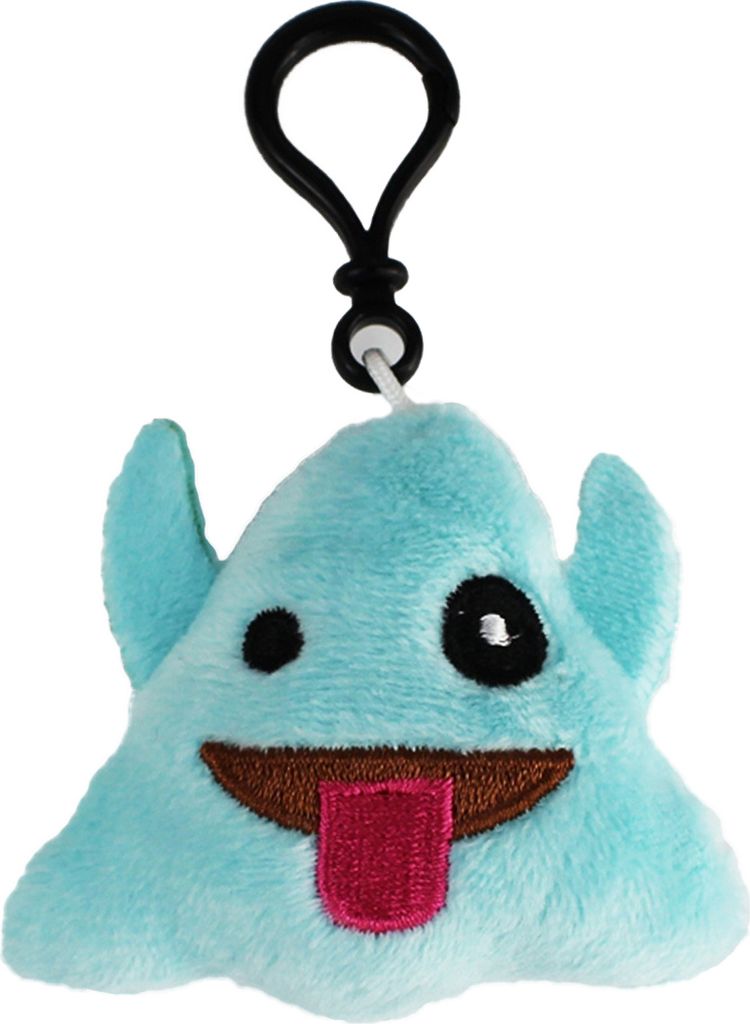 Emoji Schlüsselanhänger GEIST HELLBAU Smiley aus Plüsch hochwertige Emoticon Anhänger mit Karabiner-Haken