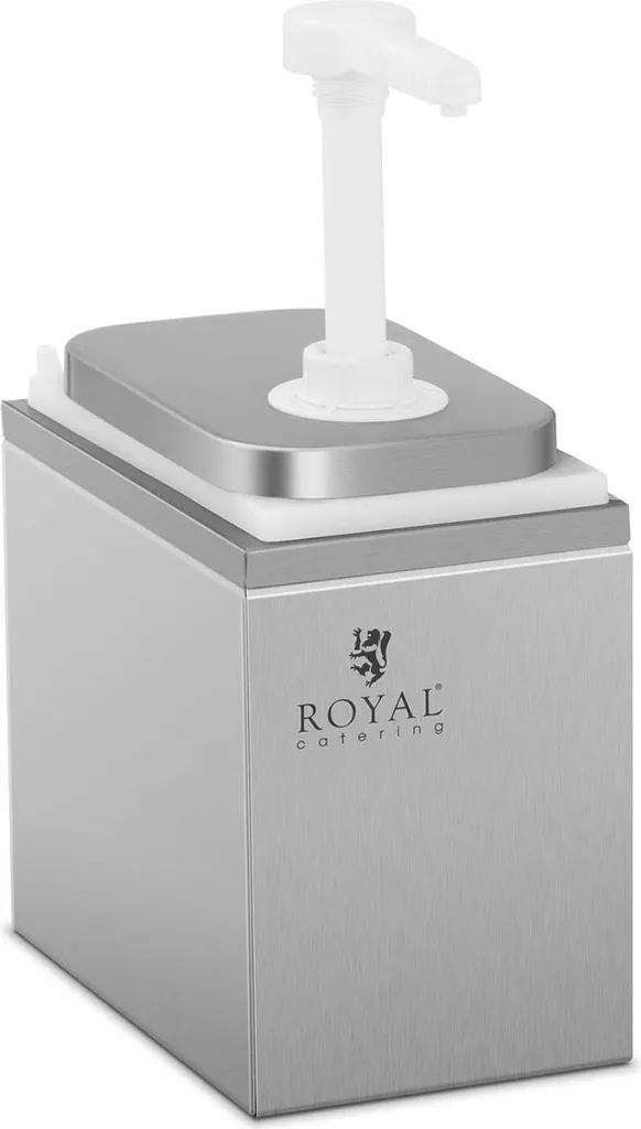 Distributeur de sauce en inox 2L Royal Catering avec pompe doseuse