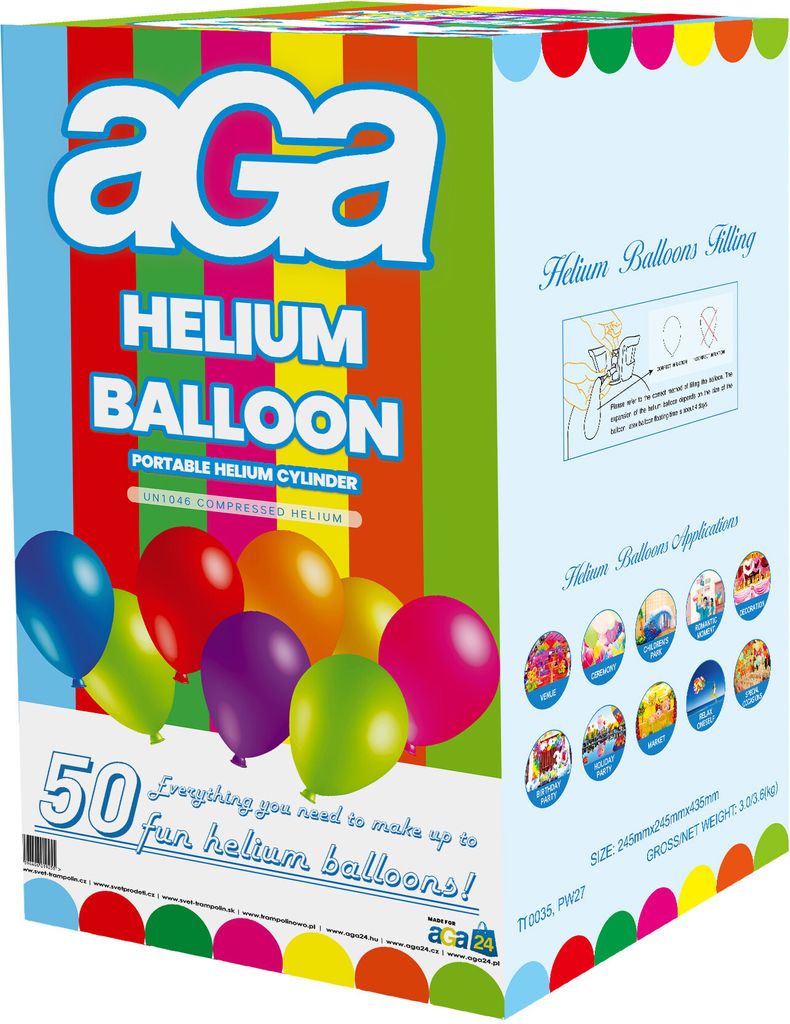 Aga4Kids Helium do balónků PARTY 50 Obrázek produktu 4